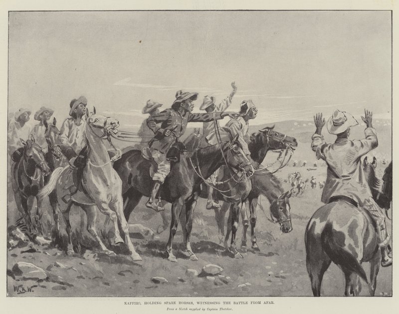 Kafirler, Ellerinde Yedek Atlar, Savaşa Uzaktan Tanıklık Ederler by William Barnes Wollen