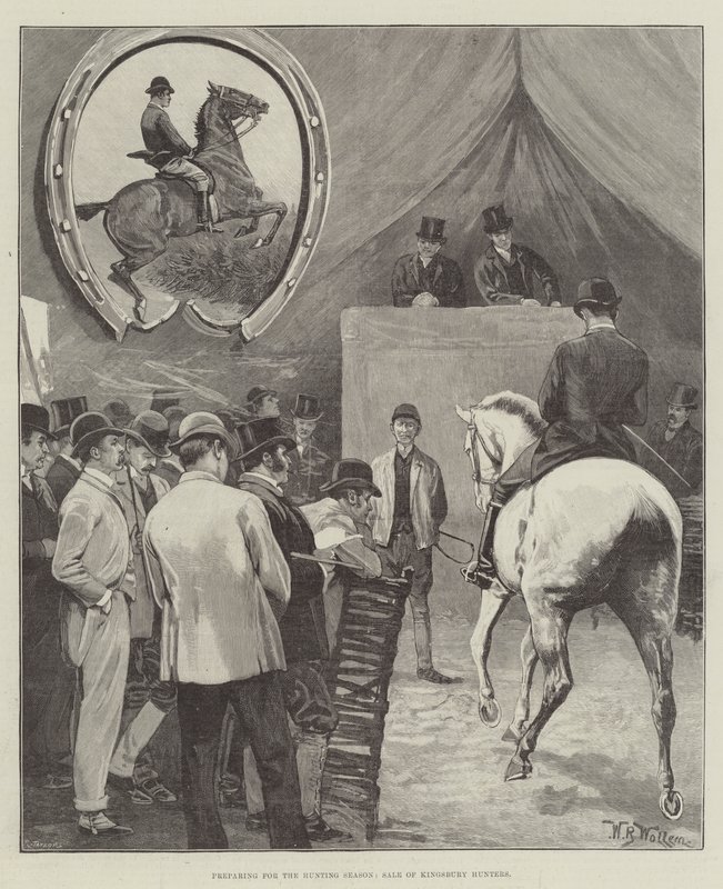 Av Sezonuna Hazırlık, Kingsbury Avcılarının Satışı by William Barnes Wollen