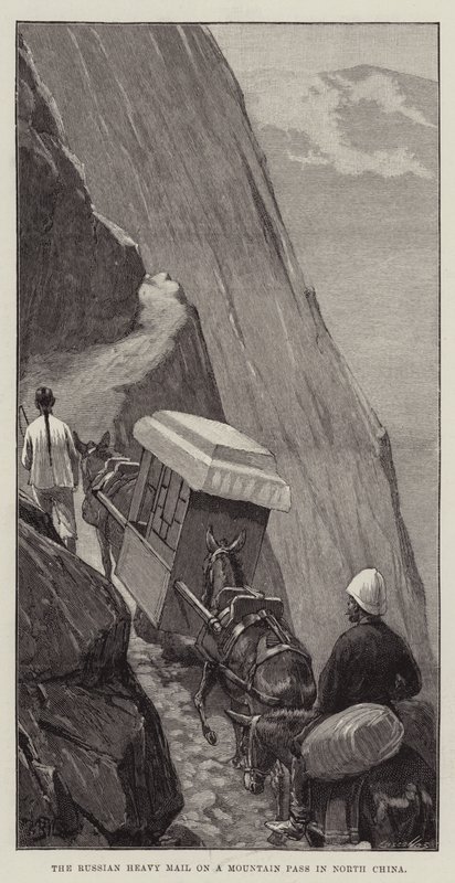 Kuzey Çin'deki Bir Dağ Geçidinde Rus Ağır Postası by William Barnes Wollen