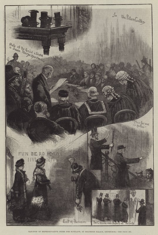 İskoçya için Temsilci Eşlerin Seçimi, Holyrood Sarayı, Edinburgh by William Bazett Murray