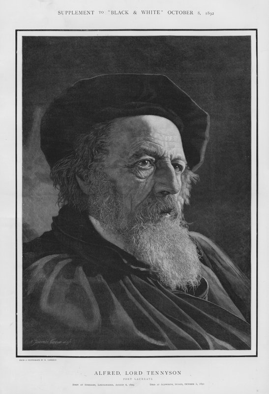Alfred, Lord Tennyson, İngiliz Şair Ödüllü (lito) by William Biscombe Gardner