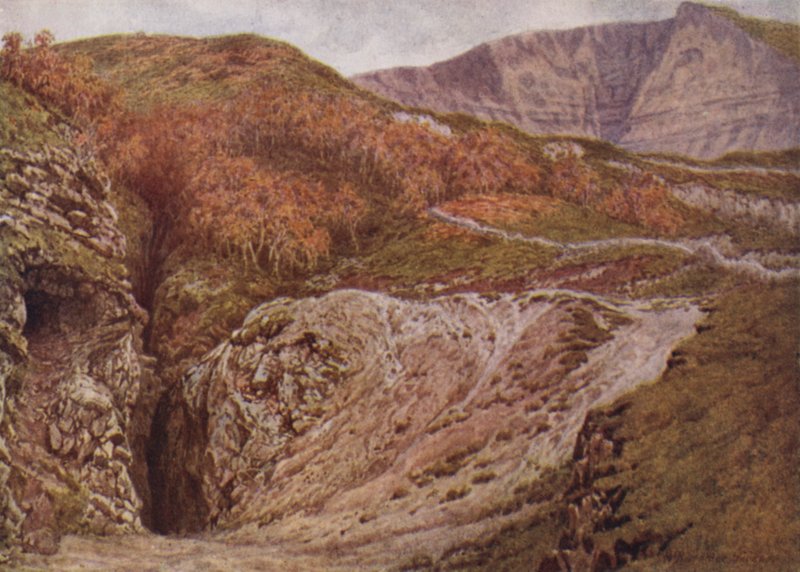Odin Madeni ve Mam Tor, Castleton yakınlarında (renkli taş) by William Biscombe Gardner