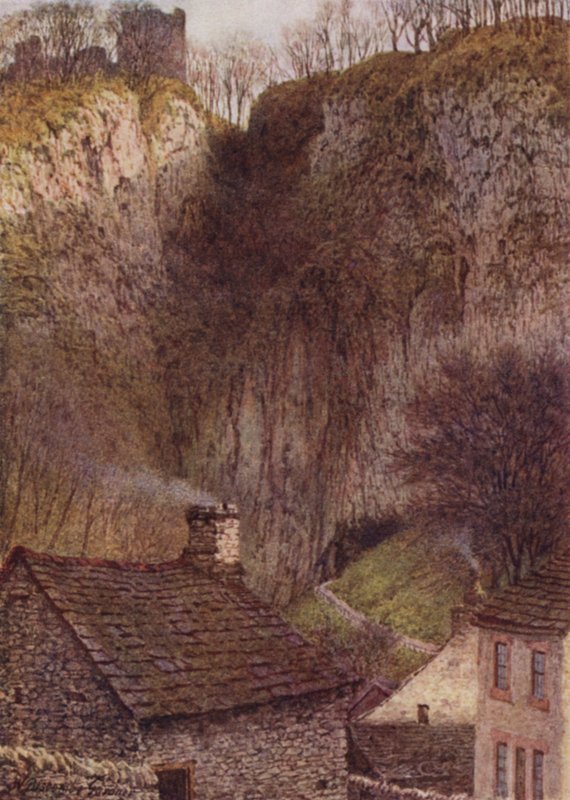 Peveril Kalesi, Peak Cavern Gorge, Castleton by William Biscombe Gardner