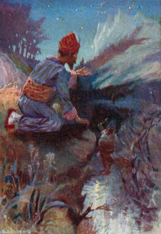 Vathek, An Arabian Tale, William Beckford için çizim (renkli taş) by William Bradshaw Handforth