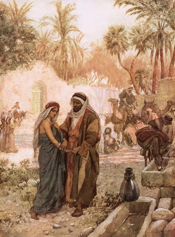 Eliezer ve Rebekah by William Brassey Hole
