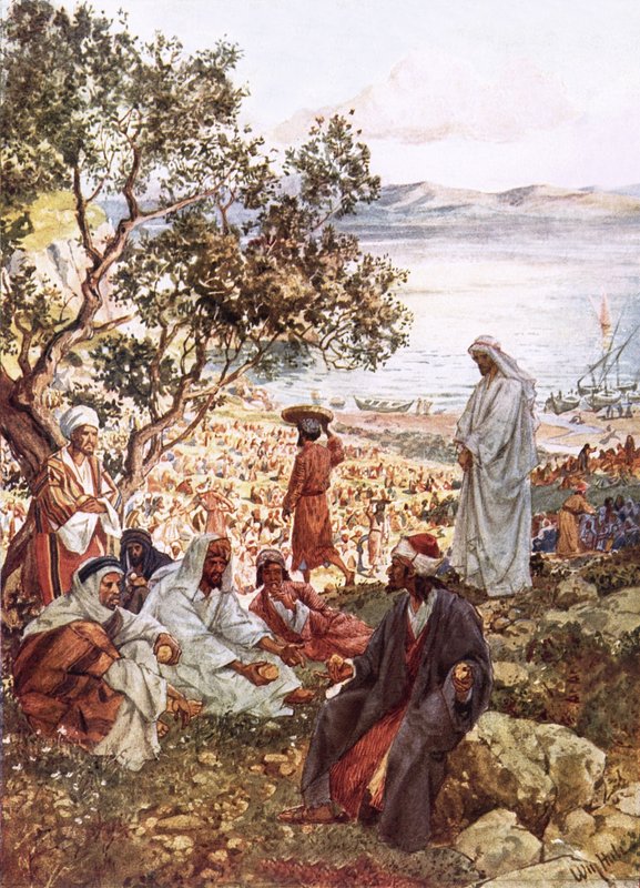 Kalabalığı beslemek by William Brassey Hole