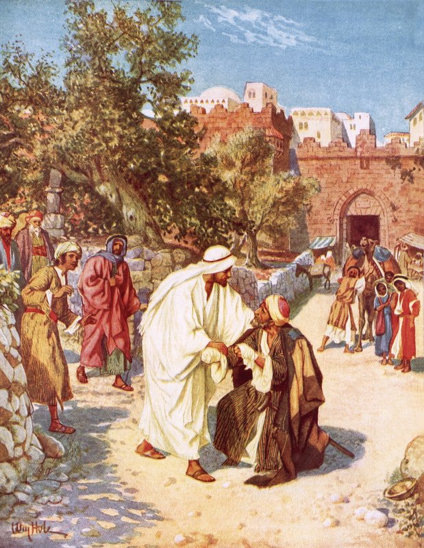 İsa bir cüzamlıyı iyileştiriyor by William Brassey Hole