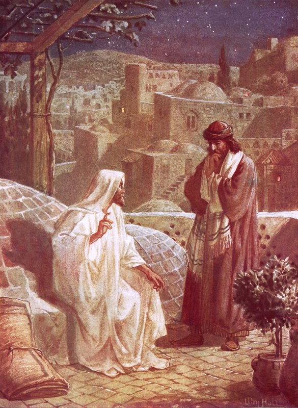 İsa, Nicodemus ile konuşurken by William Brassey Hole