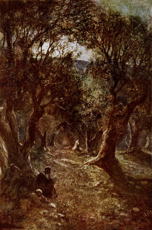 İsa Getsemani Bahçesinde dua ediyor by William Brassey Hole