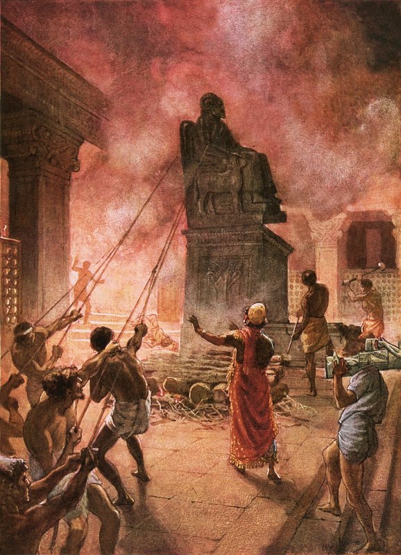Kral Yoşiya putlar ülkesini temizliyor by William Brassey Hole