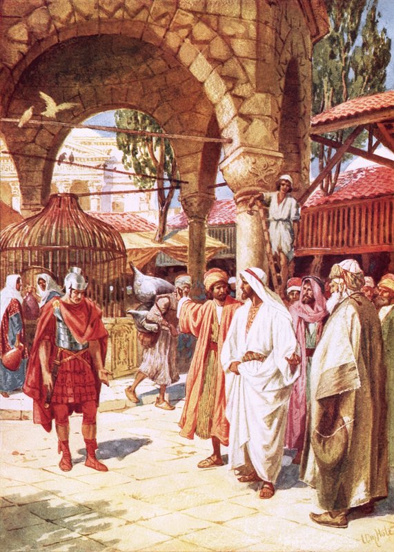 Yüzbaşı, hizmetçisi adına İsa'ya yalvarıyor by William Brassey Hole