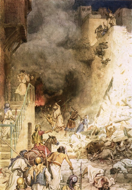 Jericho'nun yıkılışı by William Brassey Hole