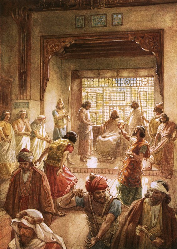 Krallığın Rehoboam yönetiminde bölünmesi by William Brassey Hole