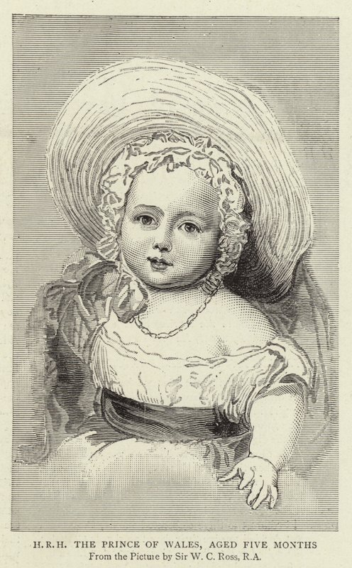H R H Galler Prensi, Beş Aylık (gravür) by William Charles (after) Ross