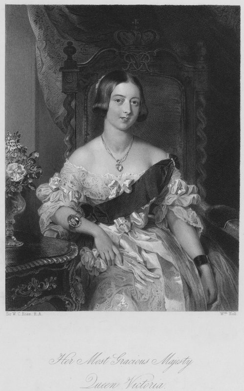 En Merhametli Majesteleri Kraliçe Victoria (gravür) by William Charles (after) Ross