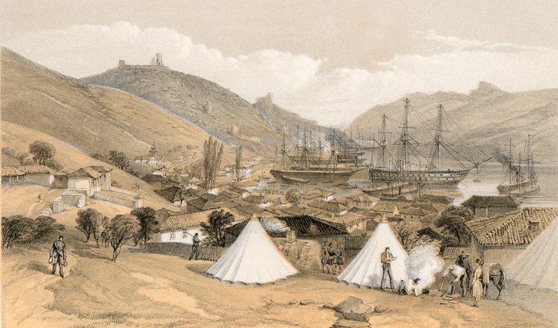Balaklava, denize doğru bakıyor by William Crimea Simpson