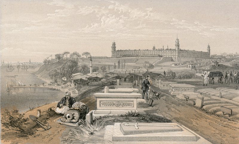 Hospital and cemetry at Scutari by William Crimea Simpson
