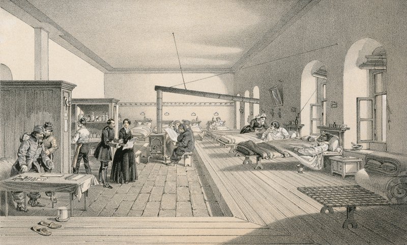 One of the wards of the hospital at Scutari by William Crimea Simpson