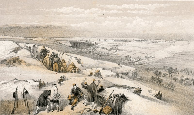 Fransız saldırısının aşırı sağındaki 26 Gun Battery