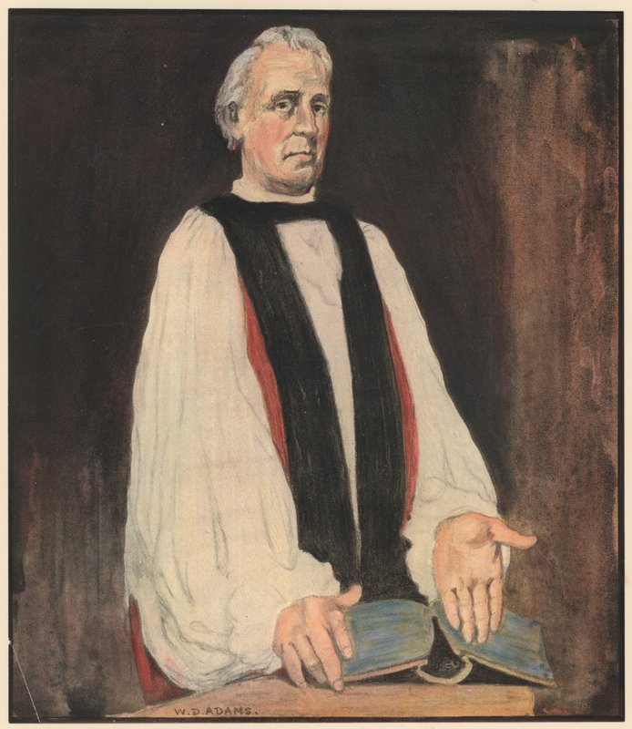 Piskopos, "Işığınız çok parlasın" (renkli taş) by William Dacres Adams