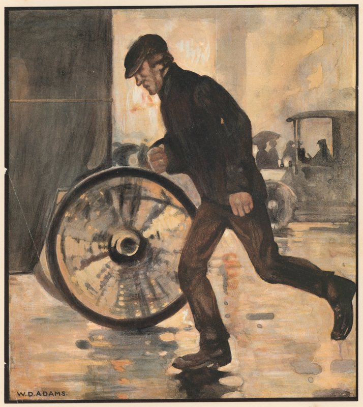 The Cab Runner, "Yorgun miller" (renkli taş) by William Dacres Adams