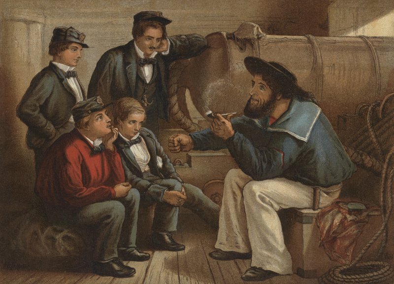 Eski Bir Denizci İpliği (chromolitho) by William Dickes