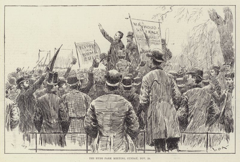 Hyde Park Toplantısı, 20 Kasım Pazar by William Douglas Almond