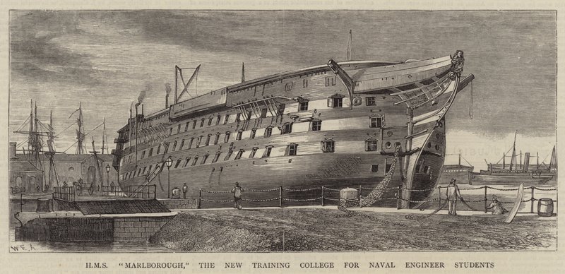 HMS Marlborough, Deniz Mühendisliği Öğrencileri için Yeni Eğitim Koleji by William Edward Atkins