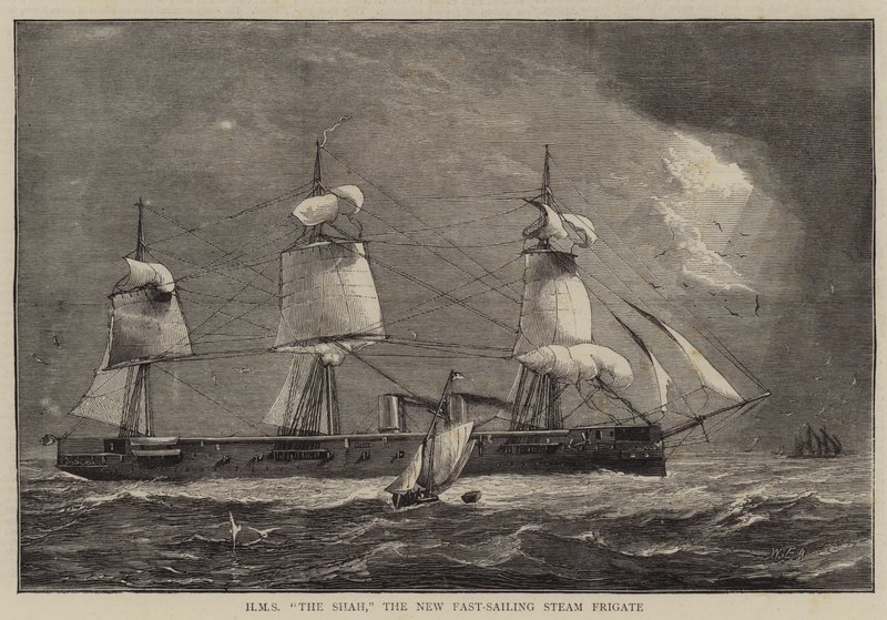 HMS The Shah, Yeni Hızlı Yelkenli Buharlı Fırkateyn by William Edward Atkins