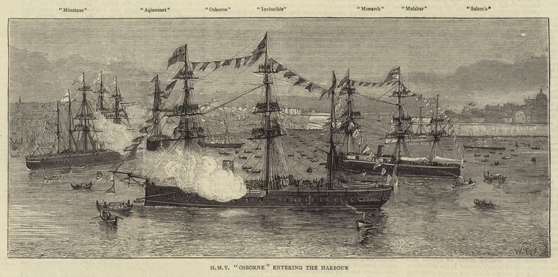 HMY Osborne Limana girerken by William Edward Atkins