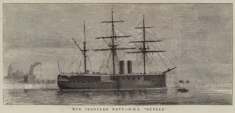 Our Ironclad Navy, HMS Superb  by William Edward Atkins
