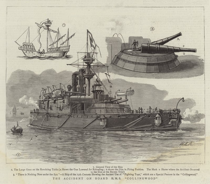 HMS Collingwood Gemisinde Kaza by William Edward Atkins
