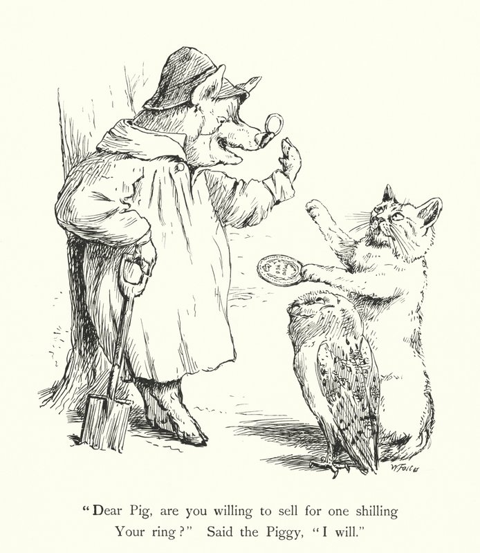 Baykuş Ve Kedi (gravür) by William Foster