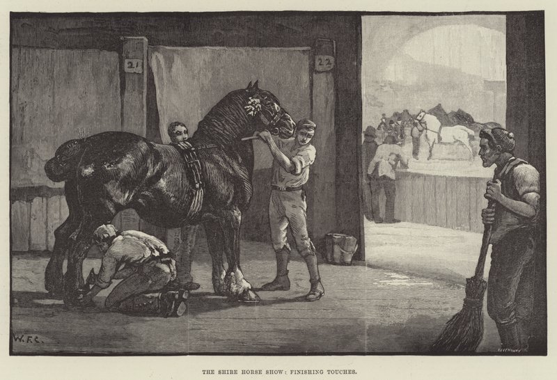 Shire Horse Show, Son Rötuşlar by William Frank Calderon