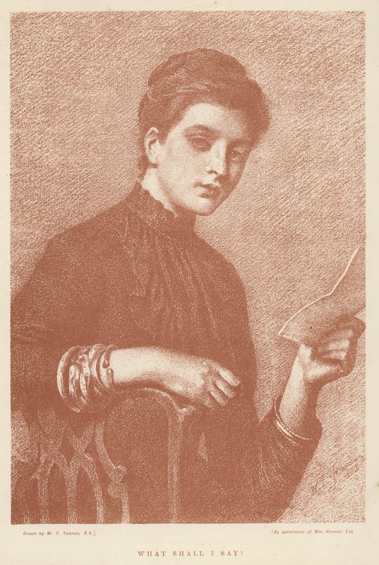 Ne söylemeliyim? (lito) by William Frederick (after) Yeames
