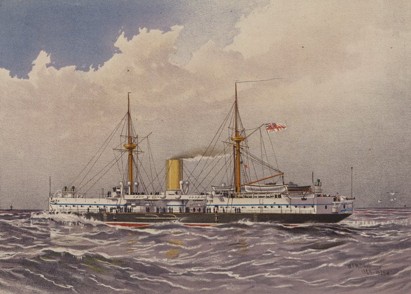 HMS Colossus, 1. sınıf savaş gemisi by William Frederick Mitchell