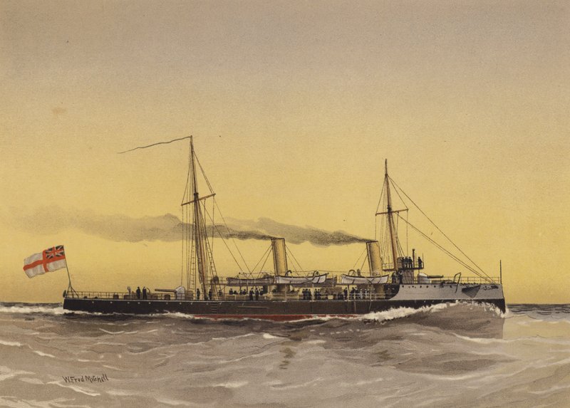 HMS Speedwell, torpido savaş gemisi by William Frederick Mitchell