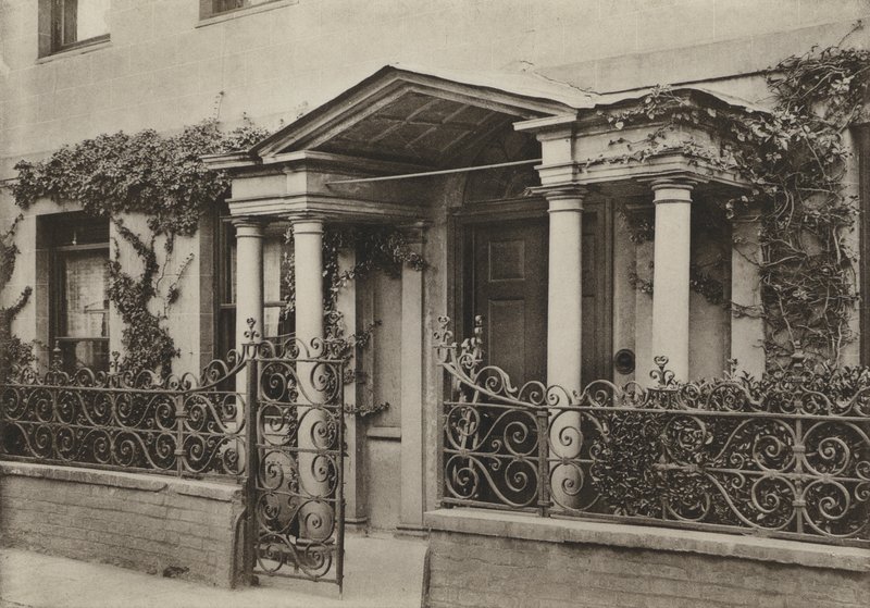 Kapı, Wimborne, Dorset'te Arcaded Sundurma (s/b fotoğraf) by William Galsworthy Davie
