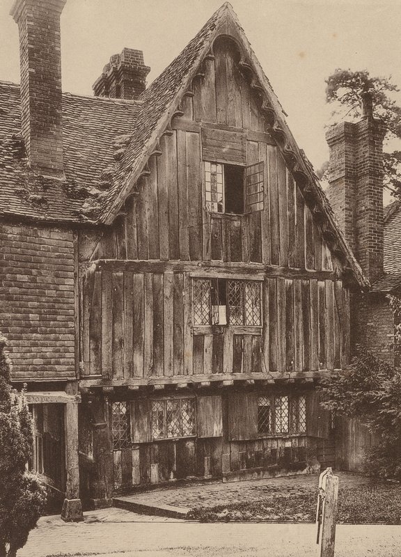 Kilise Bahçesinde, Penshurst, Kent (b/w fotoğraf) by William Galsworthy Davie