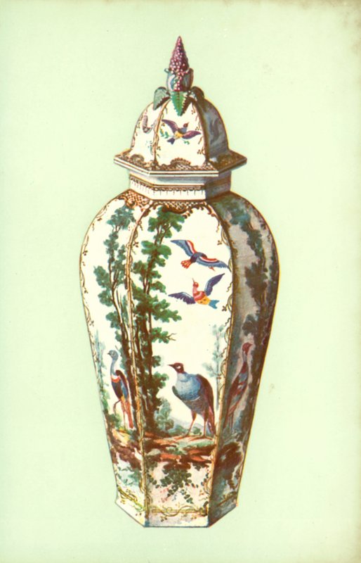 Vazo, Bristol, Egzotik Kuşlu (renkli taş) by William Gibb