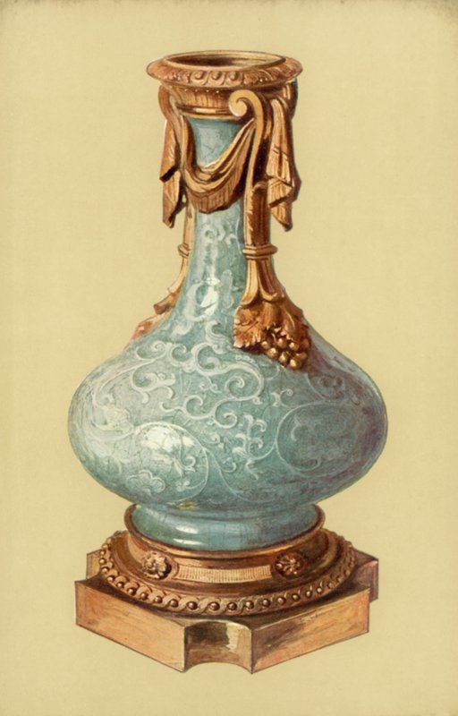 Vazo, Çin Seladon Gereçleri, Louis XVI, Ormolu Dağı (renkli taş) by William Gibb