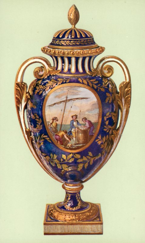 Vazo, Sevres, bleu de roi, III. Gustavus tarafından II. Catherine