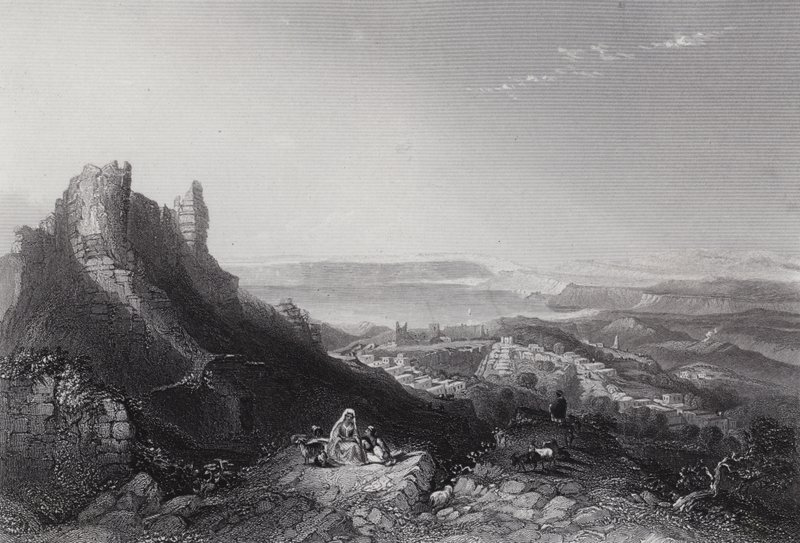 Lake of Tiberias (engraving) by William H. Bartlett