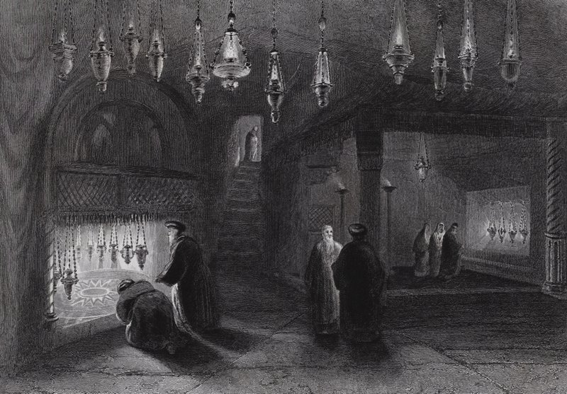 Doğuş Tapınağı, Bethlehem (gravür) by William H. Bartlett