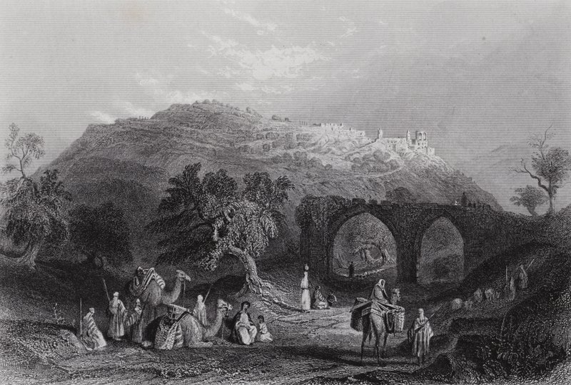 Samiriye Tepesi (gravür) by William H. Bartlett