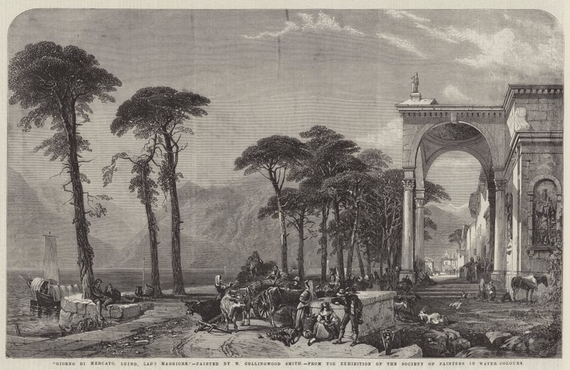 Pazar günü, Luino, Maggiore Gölü by William Harding Collingwood Smith