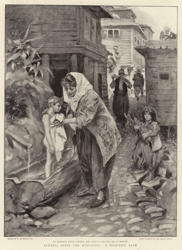 Katliamlardan Sonra Ermenistan, İlkel Bir Hamam by William Hatherell