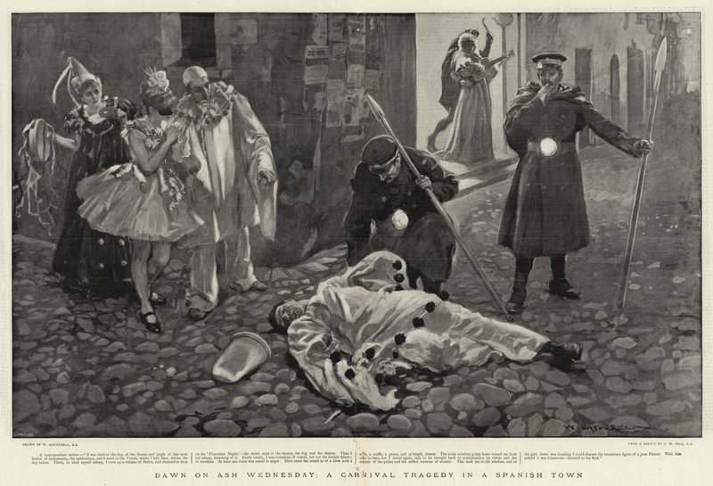 Kül Çarşambası Şafak, İspanyol Kasabasında Karnaval Trajedisi by William Hatherell