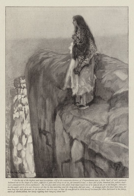 H Rider Haggard tarafından yazılan Swallow, A Tale of the Great Trek, için İllüstrasyon by William Hatherell