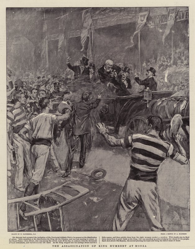 Monza'da Kral Humbert Suikastı by William Hatherell